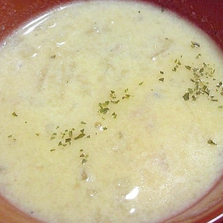 新玉ねぎとジャガイモの豆乳スープ
